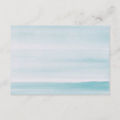Carte D'accompagnement Aquarelle bleu doux mariage nautique désirant bien (Dos)