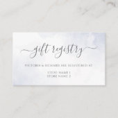 Carte D'accompagnement Aquarelle bleu Dusty Mariage végétal (Devant)