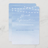 Carte D'accompagnement Aquarelle bleu glauque (Devant / Derrière)