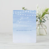 Carte D'accompagnement Aquarelle bleu glauque (Debout devant)