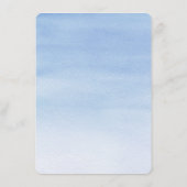 Carte D'accompagnement Aquarelle bleu glauque (Dos)