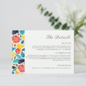 Carte D'accompagnement Aquarelle bleu naturel Jaune Mariage de tournesols (Debout devant)