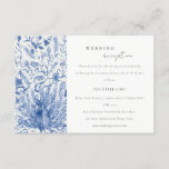 Carte D'accompagnement Aquarelle bleu orné Peacock Réception de mariage<br><div class="desc">Collection Peacock Ornate Blue Classy - c'est une élégante aquarelle Illustration de paon floral bleu aquarelle, avec une touche minimaliste moderne. Idéal pour vos mariage et fêtes de classe moderne. Il est très facile de customiser, avec vos données personnelles. Si vous avez besoin d'un autre produit correspondant ou de la...</div>