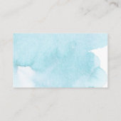 Carte D'accompagnement Aquarelle bleu turquoise Apportez un Baby shower d (Dos)