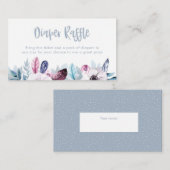 Carte D'accompagnement Aquarelle bleu violet chou Quirier Quirier Raffin (Devant / Derrière)