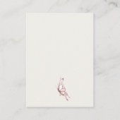 Carte D'accompagnement Aquarelle Bleue Cute Papillon Vin Wishing Bien (Dos)