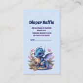 Carte D'accompagnement Aquarelle Blue Dragon Baby shower tombole (Devant)