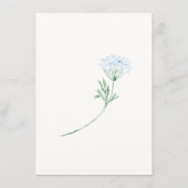 Carte D'accompagnement Aquarelle Blue Floral Baby shower Jeu de Bingo (Dos)