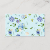 Carte D'accompagnement Aquarelle Blue Hydrangea Flowers Livres pour bébé (Dos)