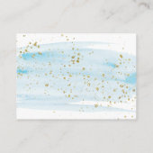Carte D'accompagnement Aquarelle Blue Livre Demande d'invitation Insérer (Dos)