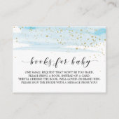 Carte D'accompagnement Aquarelle Blue Livre Demande d'invitation Insérer (Devant)