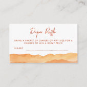 Carte D'accompagnement Aquarelle Boho Abstrait Desert Diaper Raffle (Devant)