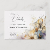 Carte D'accompagnement Aquarelle Boho Calla Lily Floral (Devant)