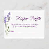 Carte D'accompagnement Aquarelle Boho Fleurs Baby shower Diaper Raffle (Devant)