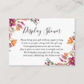 Carte D'accompagnement Aquarelle Boho Fleurs sauvages Afficher la Fête de (Devant)