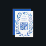 Carte D'accompagnement Aquarelle botanique CUSTOM QR Bar Bat mitzvah<br><div class="desc">Carte ENCLOSURE parfaite pour annoncer un bat mitzvah, bar mitzvah ou toute autre célébration juive ! L'art délicat de trame feuille dessinée à la main pour vous! ENTIÈREMENT PERSONNALISABLE ! Cliquez sur "Personnaliser" ci-dessus pour modifier le texte et ajouter votre lien au code QR. Cliquez sur "modifier à l'aide de...</div>