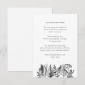 Carte D'accompagnement Aquarelle botanique Détails/Carte d'information (Devant / Derrière)