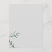 Carte D'accompagnement Aquarelle botanique Sage et Dusty Blue Vine info (Dos)