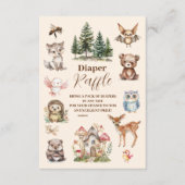 Carte D'accompagnement Aquarelle Boy Woodland Diapper Raffe (Devant)