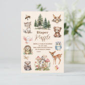 Carte D'accompagnement Aquarelle Boy Woodland Diapper Raffe (Debout devant)