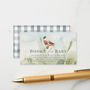 Carte D'accompagnement Aquarelle Canard/Mallard Champ Demande de livre po