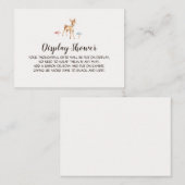 Carte D'accompagnement Aquarelle Cerf de Bébé aux champignons Afficher la (Devant / Derrière)