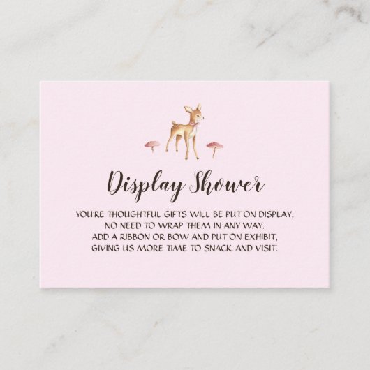 Carte D'accompagnement Aquarelle cheville cerf aux champignons Afficher d (Devant)