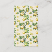 Carte D'accompagnement Aquarelle Citron jaune Mariage Code QR (Dos)