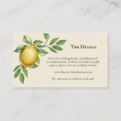 Carte D'accompagnement Aquarelle Citron jaune Russe Mariage QR Code (Devant)