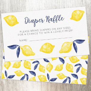 Carte D'accompagnement Aquarelle Citron Motif Citrus Déchets Raffin