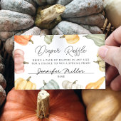 Carte D'accompagnement Aquarelle Citrouille Baby shower Déchets Raffin