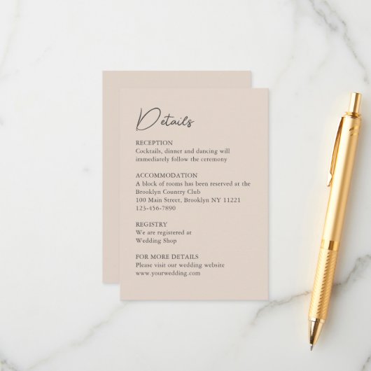 Carte D'accompagnement Aquarelle classique Anglais Manor House Mariage (Devant/Arrière en situation)