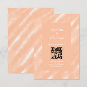 Carte D'accompagnement Aquarelle couleur Fuzz Peach Motif Abstrait