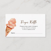 Carte D'accompagnement Aquarelle Crème glacée Baby shower Déchets Raffin (Devant)