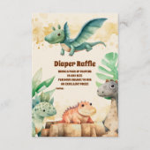 Carte D'accompagnement Aquarelle Cute Dinosaure Diapper Raffe (Devant)