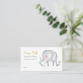 Carte D'accompagnement Aquarelle Cute Elephant Diaper Raffle (Debout devant)