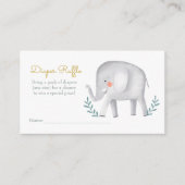 Carte D'accompagnement Aquarelle Cute Elephant Diaper Raffle (Devant)