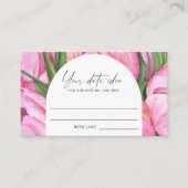 Carte D'accompagnement Aquarelle - Date nuit idées \ Date pot (Devant)