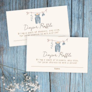 Carte D'accompagnement Aquarelle de bébé en raphia de lait