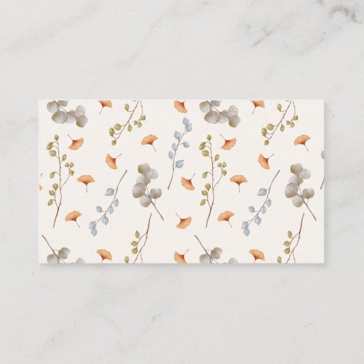 Carte D'accompagnement Aquarelle de bébé en raphia de lait (Dos)