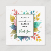 Carte D'accompagnement Aquarelle de fleurs colorées modernes (Devant)
