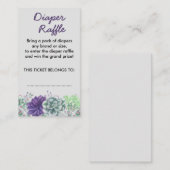 Carte D'accompagnement Aquarelle de fraise de couches Baby shower de succ (Devant / Derrière)