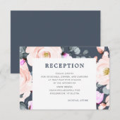 Carte D'accompagnement Aquarelle de la marine floue et fumée Réception fl (Devant / Derrière)