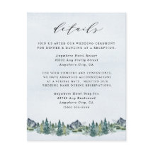 Aquarelle de montagne Élégant Rustique Mariage à t