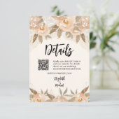 Carte D'accompagnement Aquarelle de Pêche rustique Détails floraux (Debout devant)