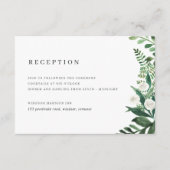 Carte D'accompagnement Aquarelle de serre Réception de mariage botanique (Devant)