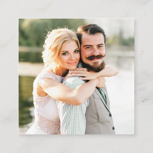 Carte D'accompagnement Aquarelle de verdure Registre photo Sage vert (Dos)