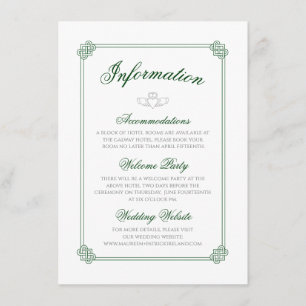 Carte D'accompagnement Aquarelle Destination : Irlande Information