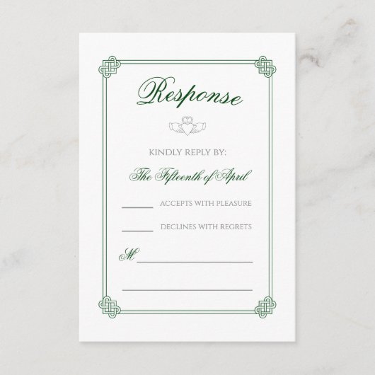 Carte D'accompagnement Aquarelle Destination : Irlande RSVP (Devant)