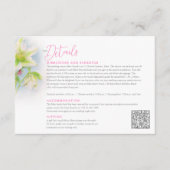 Carte D'accompagnement Aquarelle d'hellébore détails de mariage printanie (Devant)